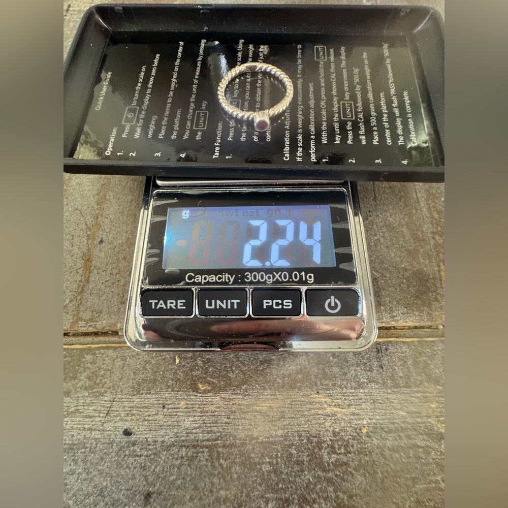 Round Ruby Bezel Set Stack Ring Beaded Band 925 S… - image 7